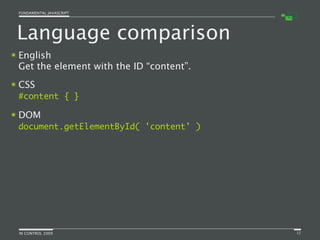 Fundamental JavaScript [In Control 2009]