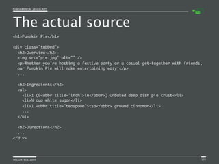 Fundamental JavaScript [In Control 2009]