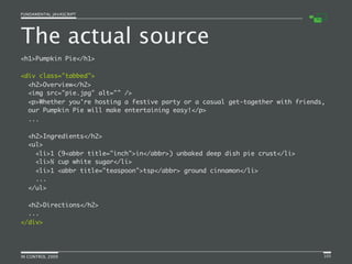 Fundamental JavaScript [In Control 2009]