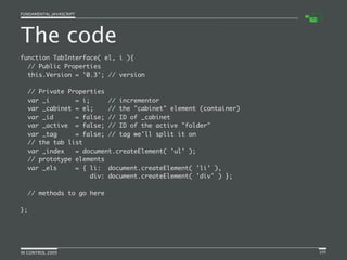 Fundamental JavaScript [In Control 2009]