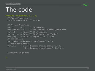 Fundamental JavaScript [In Control 2009]