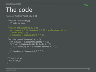 Fundamental JavaScript [In Control 2009]