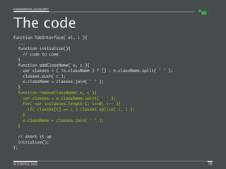 Fundamental JavaScript [In Control 2009]