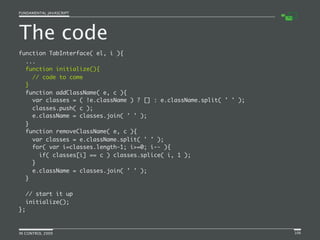 Fundamental JavaScript [In Control 2009]