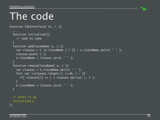 Fundamental JavaScript [In Control 2009]