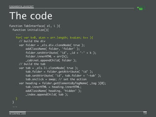 Fundamental JavaScript [In Control 2009]