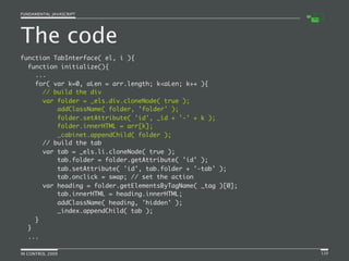 Fundamental JavaScript [In Control 2009]