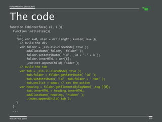 Fundamental JavaScript [In Control 2009]