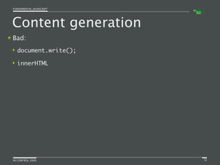 Fundamental JavaScript [In Control 2009]