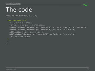 Fundamental JavaScript [In Control 2009]