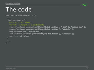 Fundamental JavaScript [In Control 2009]