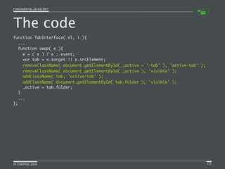 Fundamental JavaScript [In Control 2009]