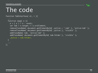 Fundamental JavaScript [In Control 2009]