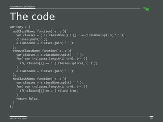 Fundamental JavaScript [In Control 2009]