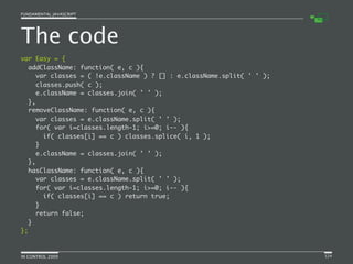 Fundamental JavaScript [In Control 2009]