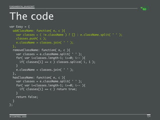 Fundamental JavaScript [In Control 2009]