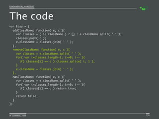 Fundamental JavaScript [In Control 2009]
