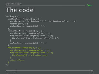 Fundamental JavaScript [In Control 2009]
