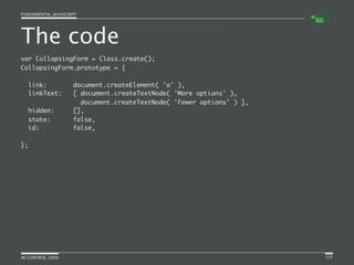 Fundamental JavaScript [In Control 2009]