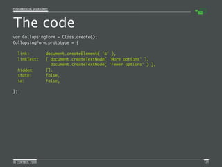 Fundamental JavaScript [In Control 2009]