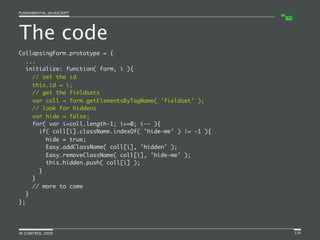Fundamental JavaScript [In Control 2009]