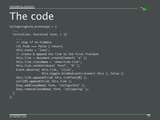 Fundamental JavaScript [In Control 2009]