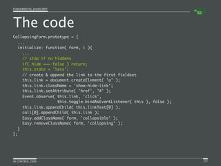 Fundamental JavaScript [In Control 2009]