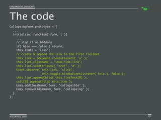 Fundamental JavaScript [In Control 2009]