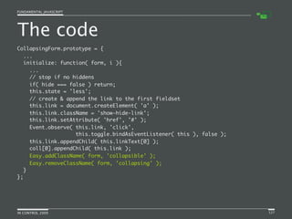 Fundamental JavaScript [In Control 2009]