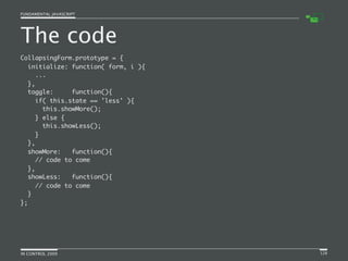 Fundamental JavaScript [In Control 2009]