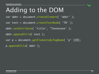 Fundamental JavaScript [In Control 2009]