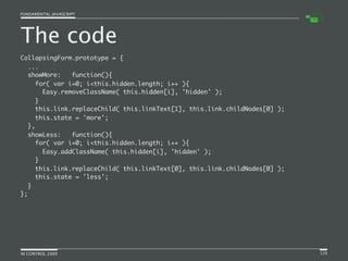 Fundamental JavaScript [In Control 2009]