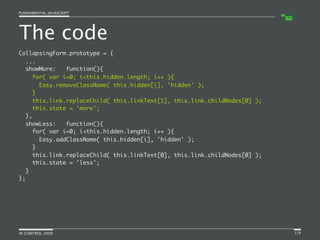 Fundamental JavaScript [In Control 2009]