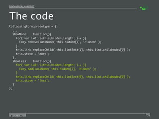 Fundamental JavaScript [In Control 2009]