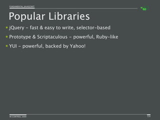 Fundamental JavaScript [In Control 2009]