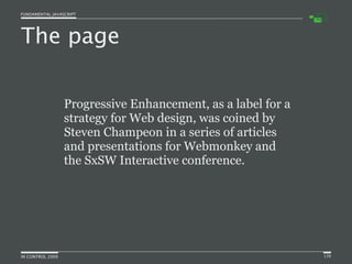 Fundamental JavaScript [In Control 2009]