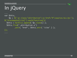 Fundamental JavaScript [In Control 2009]