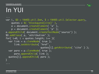 Fundamental JavaScript [In Control 2009]