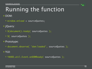 Fundamental JavaScript [In Control 2009]