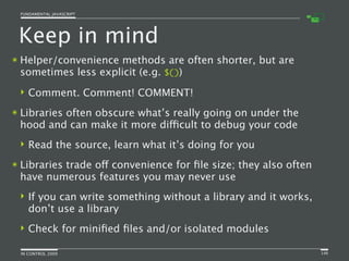 Fundamental JavaScript [In Control 2009]