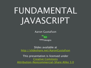 Fundamental JavaScript [In Control 2009]