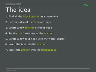 Fundamental JavaScript [In Control 2009]