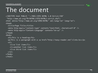 Fundamental JavaScript [In Control 2009]