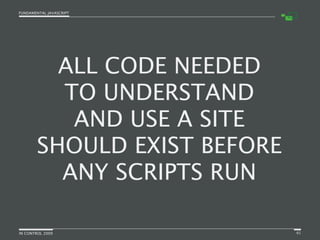 Fundamental JavaScript [In Control 2009]
