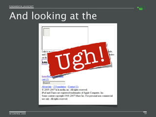 Fundamental JavaScript [In Control 2009]