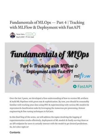 Fundamental MLOps | PDF