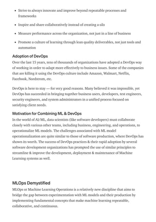 Fundamental MLOps | PDF