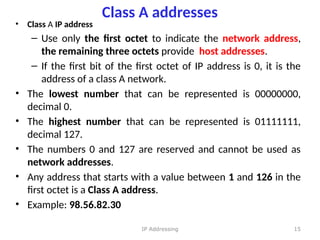 Comprehensive Guide to IP Addressing and Network Classes | PPTX