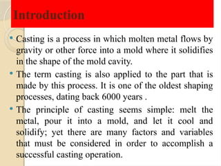 Fundamental of Casting process and Application.pptx