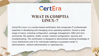 fundamental of Comptia Linux+ and what is Comptia linux+ | PDF ...